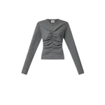 Isabel Marant Delesa Top in Gray | Women | Luxury Shoes 