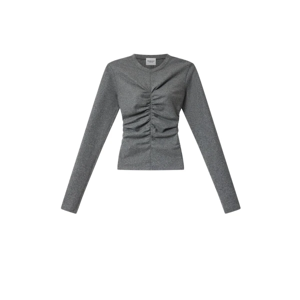 Isabel Marant Delesa Top in Gray | Women | Luxury Shoes 