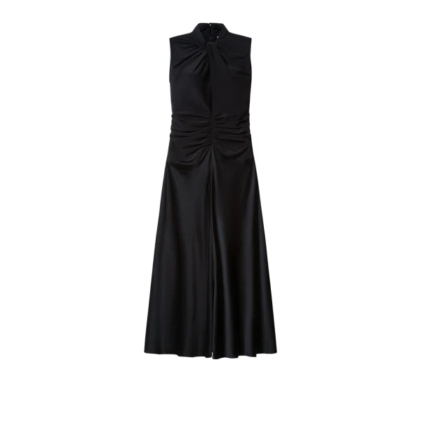 Isabel Marant Delfi Silk Dress in Black | Women | Luxury Shoes 