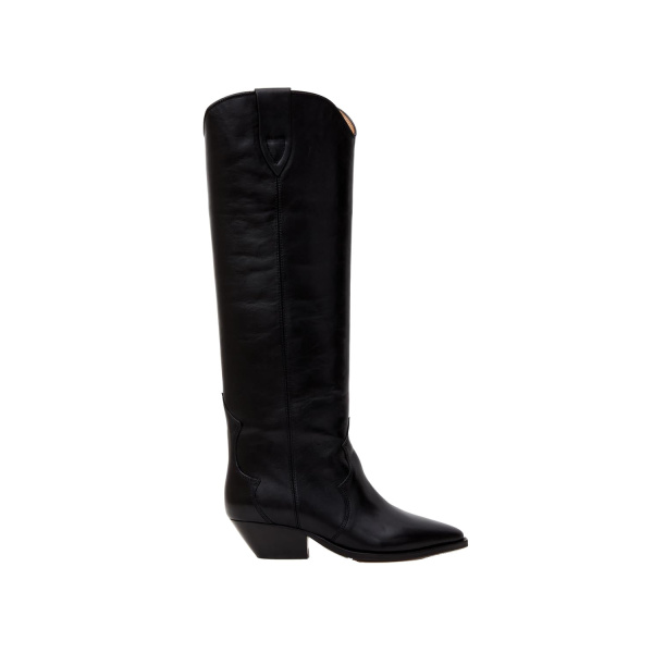 Isabel Marant Denvee Leather Boots in Black | Women | Luxury Shoes 