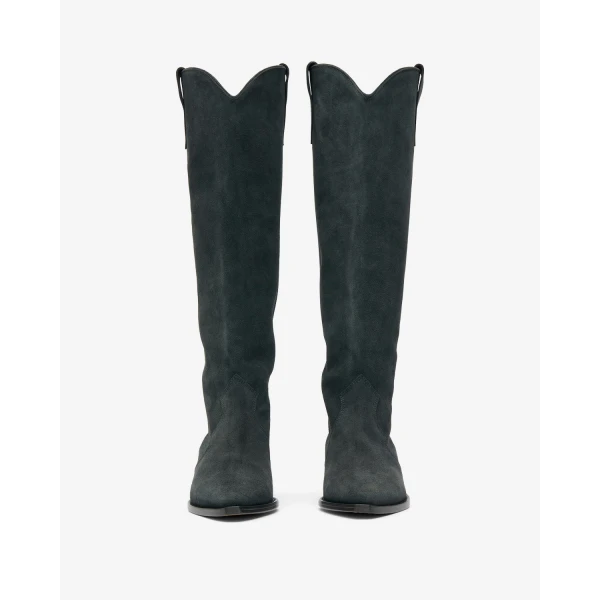 Isabel Marant Denvee Suede Boots in Faded Black | Boots | Luxury Shoes 
