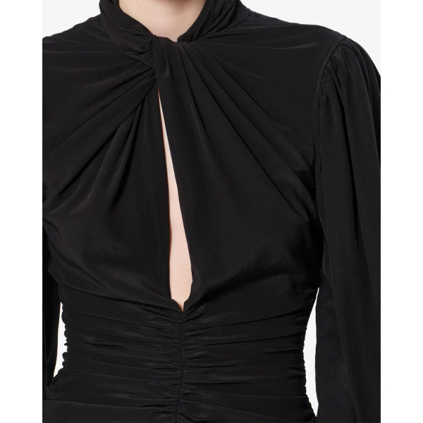 Isabel Marant Depsona Silk Blouse in Black | Blouse | Luxury Shoes 
