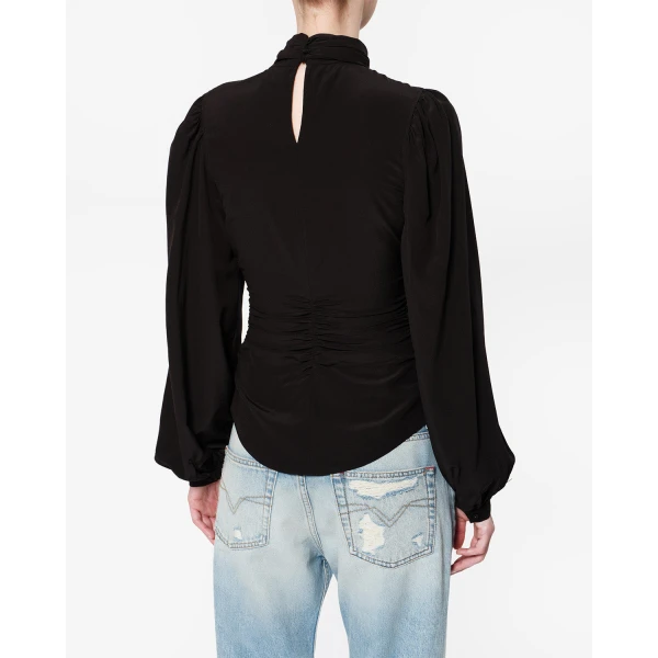 Isabel Marant Depsona Silk Blouse in Black | Blouse | Luxury Shoes 