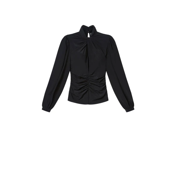 Depsona Silk Blouse in Black