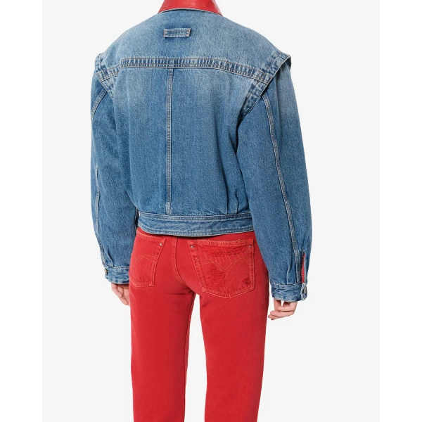 Isabel Marant Devyn Denim Jacket in Blue | Denim | Luxury Shoes 