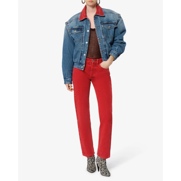 Isabel Marant Devyn Denim Jacket in Blue | Denim | Luxury Shoes 