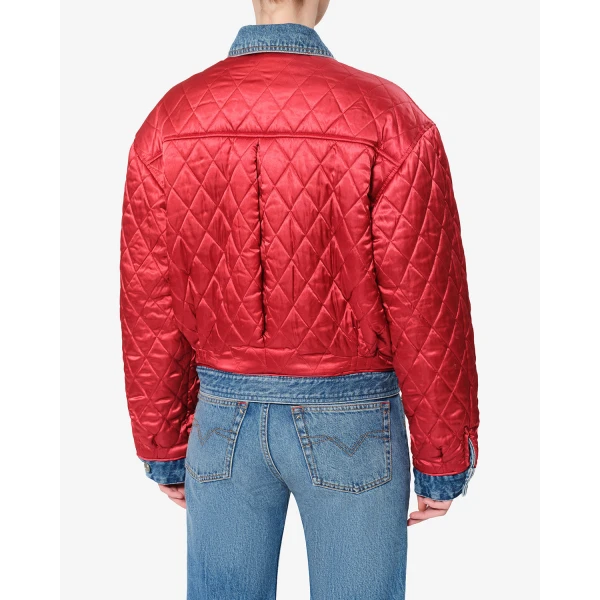 Isabel Marant Devyna Jacket in Red and Blue | Jackets | Luxury Shoes 