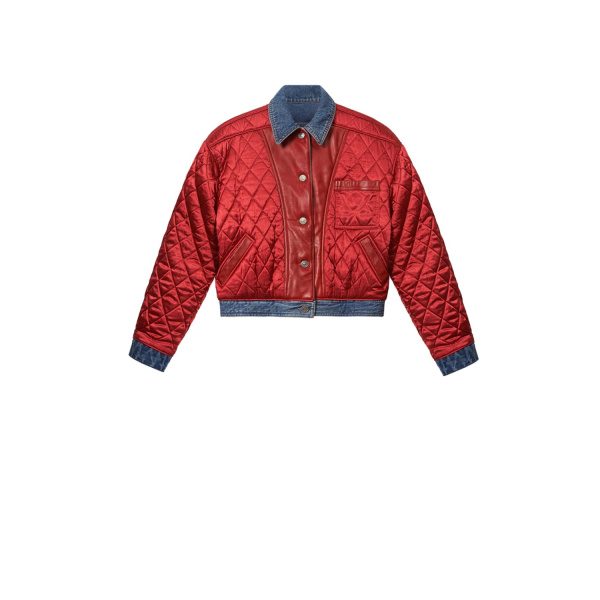 Isabel Marant Devyna Jacket in Red and Blue | Women | Luxury Shoes 