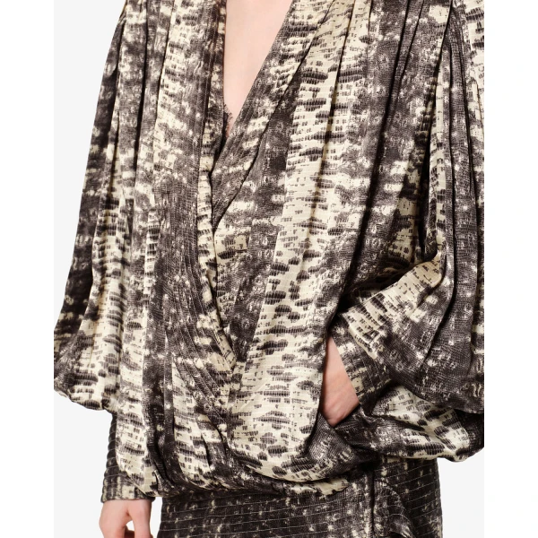 Isabel Marant Dilja Silk Dress in Beige | Mini Dresses | Luxury Shoes 