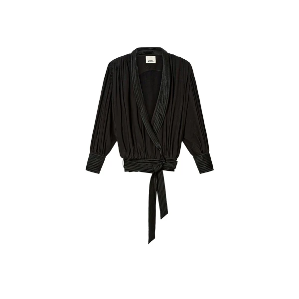 Isabel Marant Diljane Silk Jacket in Black | Women | Luxury Shoes 