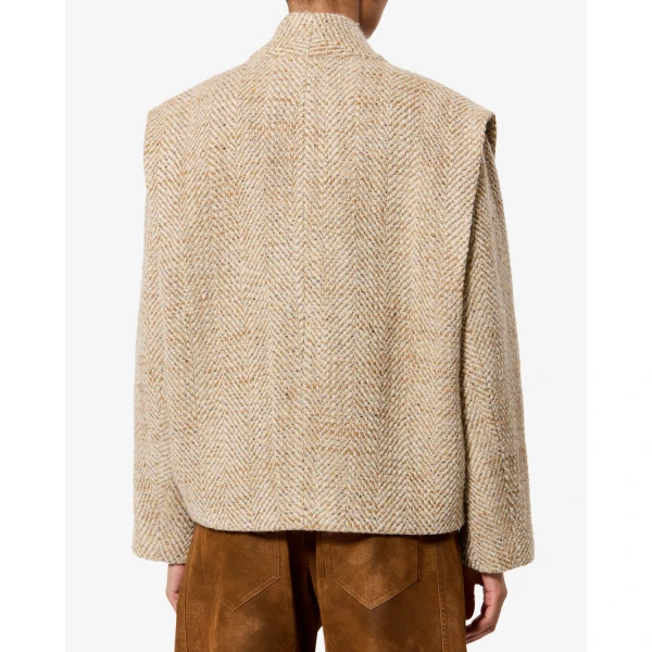 Isabel Marant Drogo Jacket in Beige | Blazers | Luxury Shoes 