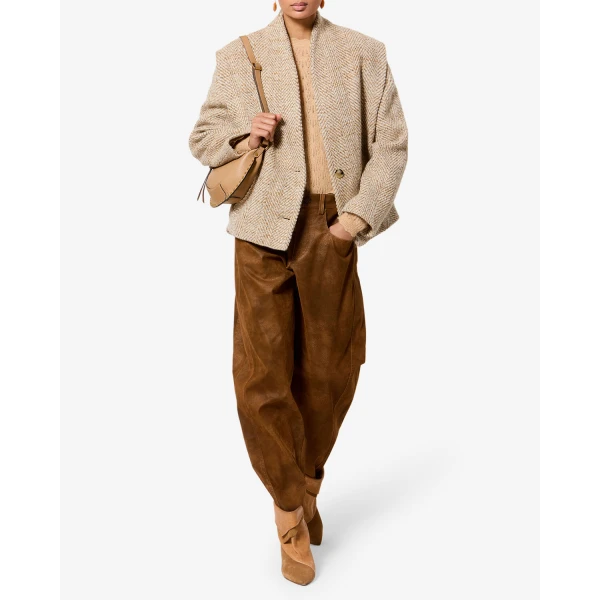 Isabel Marant Drogo Jacket in Beige | Blazers | Luxury Shoes 