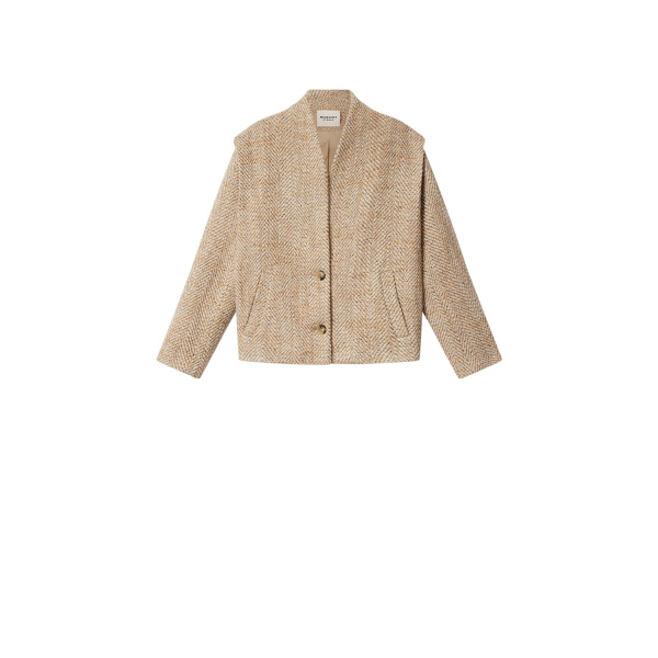 Isabel Marant Drogo Jacket in Beige | Women | Luxury Shoes 