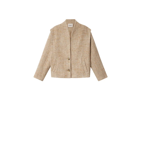 Isabel Marant Drogo Jacket in Beige | Women | Luxury Shoes 