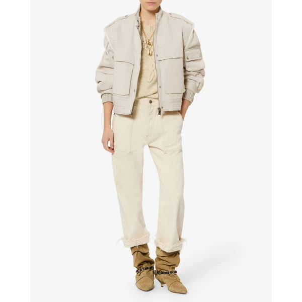 Isabel Marant Edany Jacket in Ecru | Jackets | Luxury Shoes 