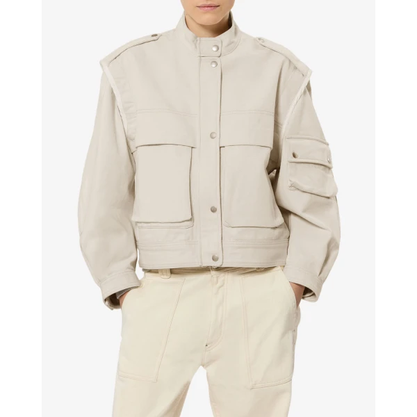 Isabel Marant Edany Jacket in Ecru | Jackets | Luxury Shoes 