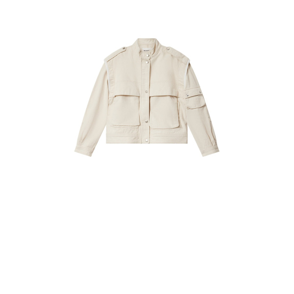 Isabel Marant Edany Jacket in Ecru | Women | Luxury Shoes 