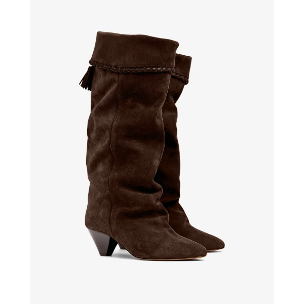 Isabel Marant Elita Boots in Chocolate | Boots | Luxury Shoes 