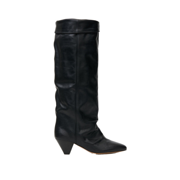 Isabel Marant Elita Leather Boots in Black | Women | Luxury Shoes 