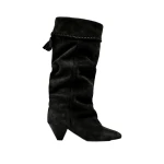 Isabel Marant Elita Suede Boots in Faded Black | Women | Luxury Shoes 