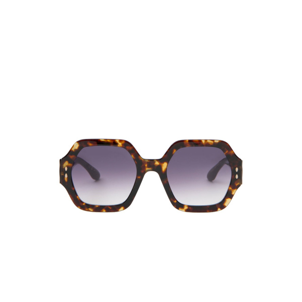 Isabel Marant Elyz Sunglasses in Havana Brown and Purple | Women | Luxury Shoes 