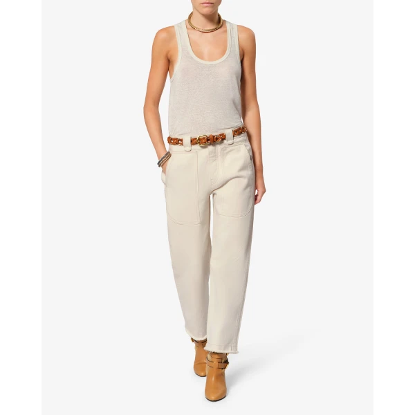 Isabel Marant Ermina Pants in Ecru | Wide leg pants | Luxury Shoes 