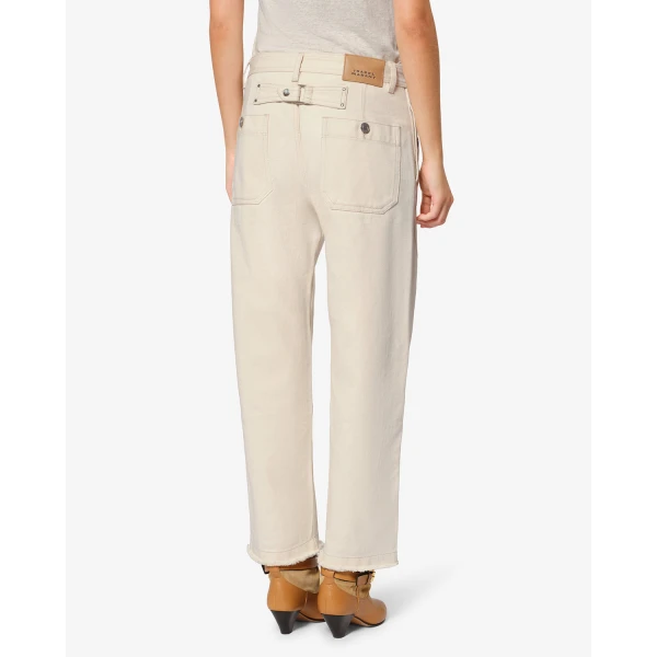 Isabel Marant Ermina Pants in Ecru | Wide leg pants | Luxury Shoes 
