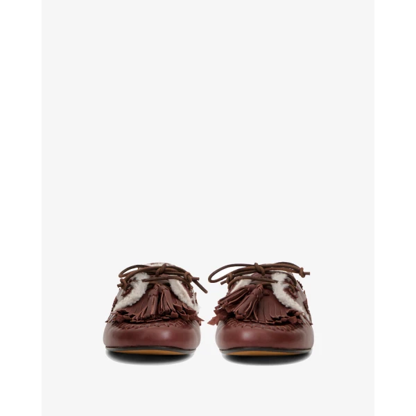 Isabel Marant Fersi Loafers in Dark Brown and Ecru | Loafers | Luxury Shoes 
