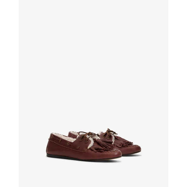 Isabel Marant Fersi Loafers in Dark Brown and Ecru | Loafers | Luxury Shoes 