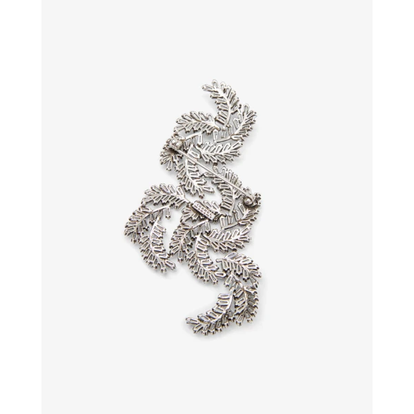 Isabel Marant Festive Feather Brooch in Silver | Brooches & Pins | Luxury Shoes 