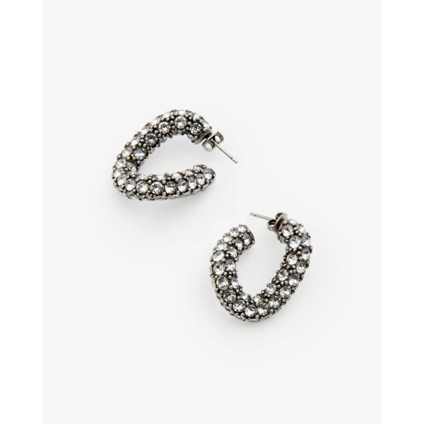 Isabel Marant Funky Ring Chain Earrings in Silver | Earrings | Luxury Shoes 