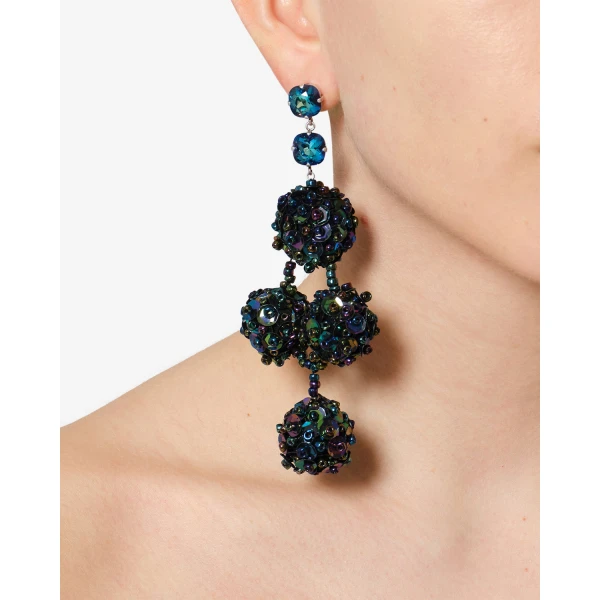 Isabel Marant Gia Earrings in Electric Blue and Silver | Earrings | Luxury Shoes 