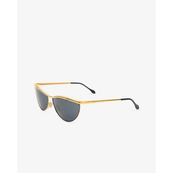 Isabel Marant Glam Cat-Eye Sunglasses in Gold Black and Grey | Sunglasses | Luxury Shoes 