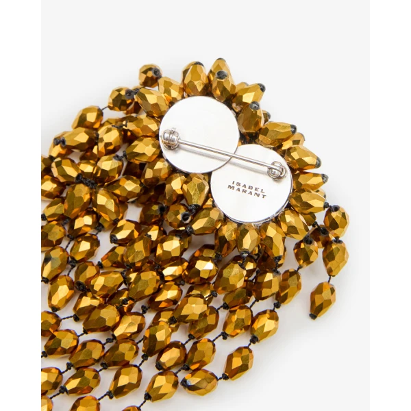 Isabel Marant Hanabi Brooch in Bronze and Silver | Brooches & Pins | Luxury Shoes 