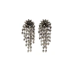 Isabel Marant Hanabi Earrings in Anthracite and Silver | Women | Luxury Shoes 