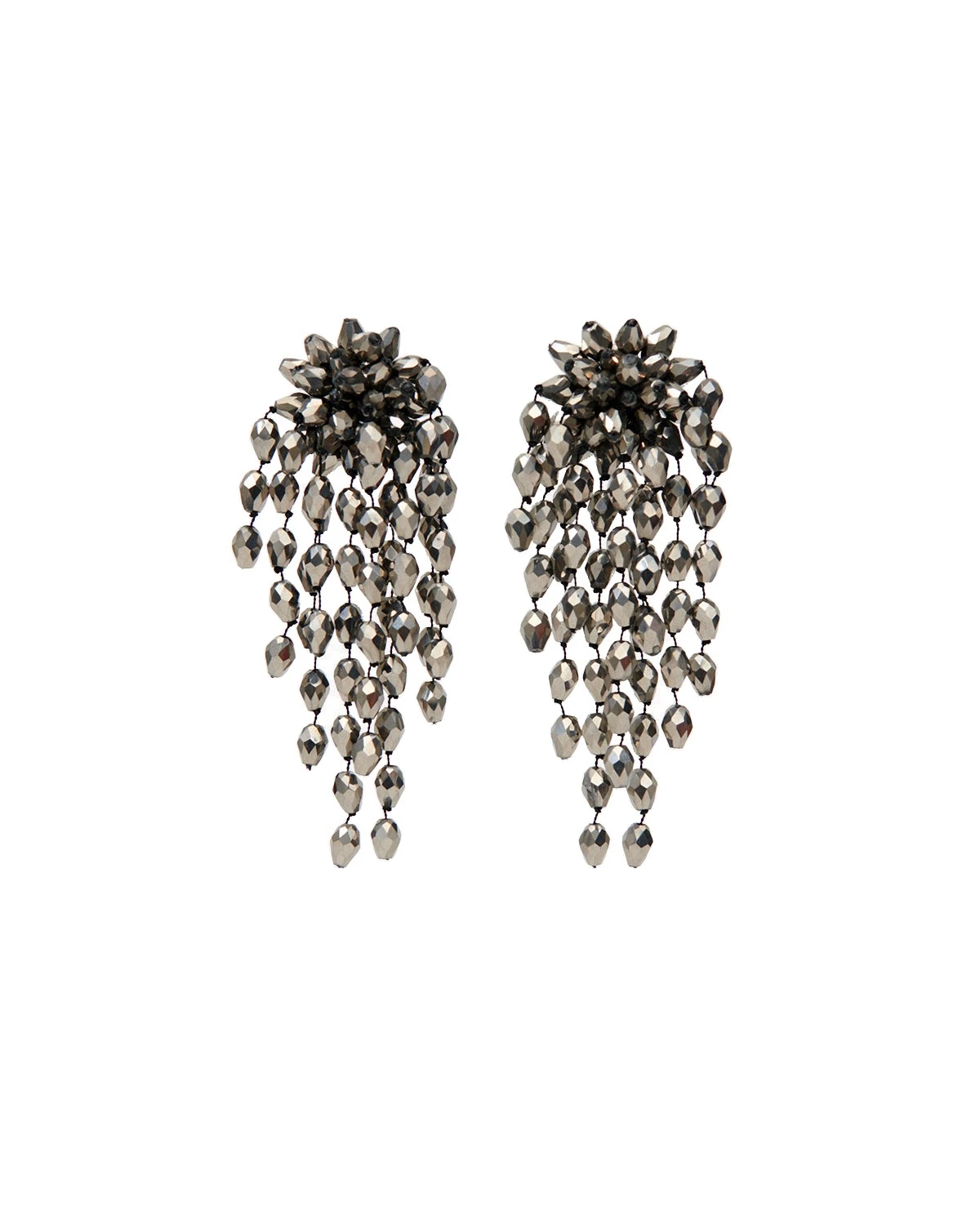 Isabel Marant Hanabi Earrings in Anthracite and Silver Isabel Marant Hanabi Earrings in Anthracite and Silver | Women | Luxury Shoes
