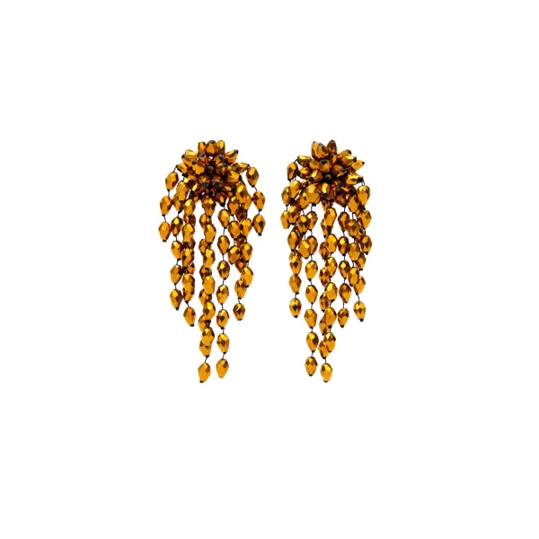 Isabel Marant Hanabi Earrings in Bronze and Silver | Women | Luxury Shoes 