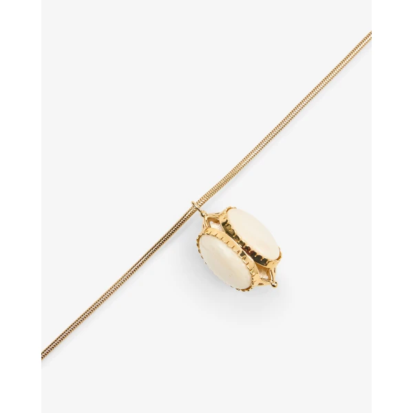 Isabel Marant Hanae Long Necklace in Ecru | Necklace | Luxury Shoes 