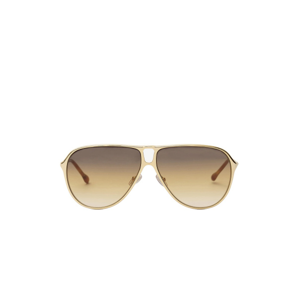 Isabel Marant Haylo Aviator Sunglasses in Gold Brown and Brown Shaded | Women | Luxury Shoes 