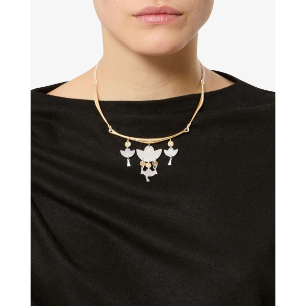 Isabel Marant Heija Choker in Silver and Gold | Necklace | Luxury Shoes 