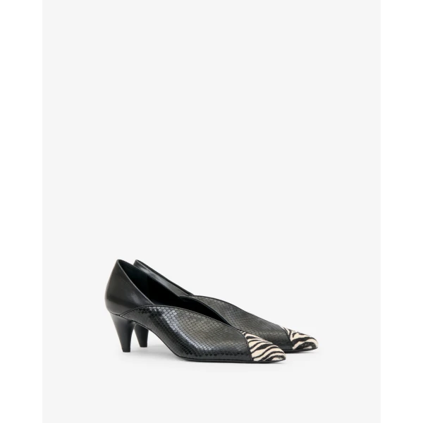 Isabel Marant Ilou Pumps in Black and Zebra | Heels | Luxury Shoes 