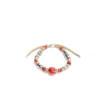 Isabel Marant Janis Bracelet in Red and Silver | Women | Luxury Shoes 