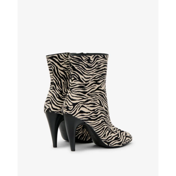 Isabel Marant Jany Low Ankle Boots in Zebra | Boots | Luxury Shoes 