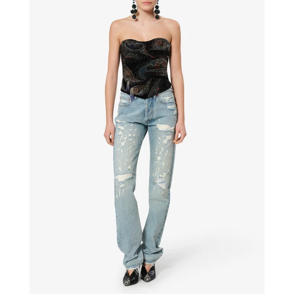 Isabel Marant Jiska Top in Black | Tops | Luxury Shoes 