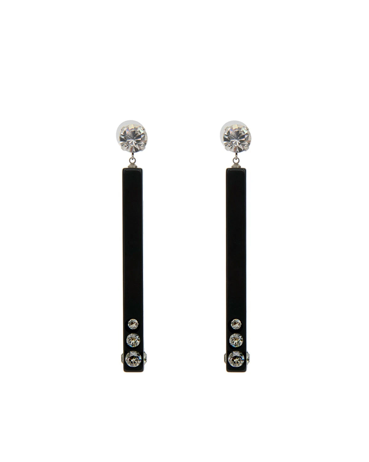 Isabel Marant Karlie Drop Earrings in Black and Silver Isabel Marant Karlie Drop Earrings in Black and Silver | Women | Luxury Shoes