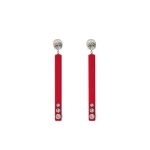 Isabel Marant Karlie Drop Earrings in Red and Silver | Women | Luxury Shoes 