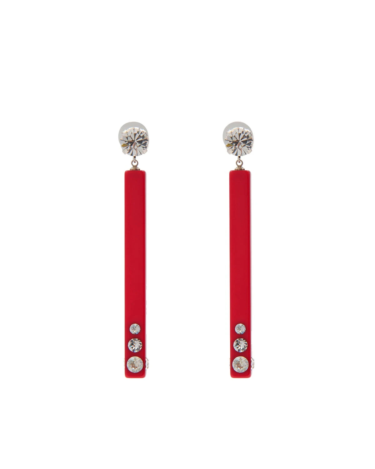 Isabel Marant Karlie Drop Earrings in Red and Silver Isabel Marant Karlie Drop Earrings in Red and Silver | Women | Luxury Shoes