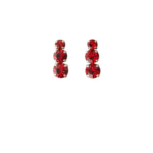 Isabel Marant Karlie Stud Earrings in Red and Silver | Women | Luxury Shoes 