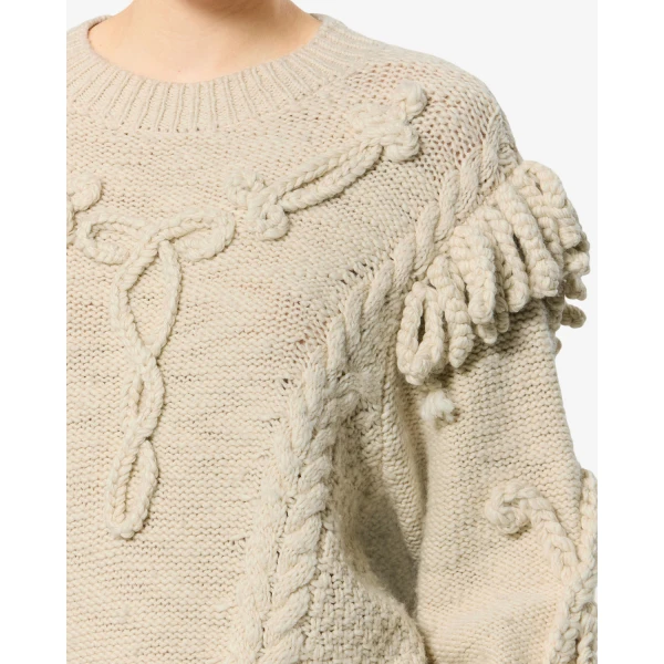 Isabel Marant Katria Wool Sweater in Ecru | Sweaters | Luxury Shoes 