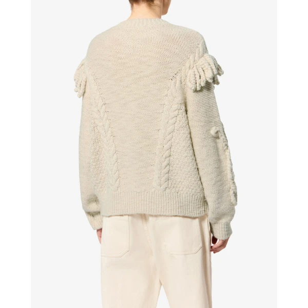 Isabel Marant Katria Wool Sweater in Ecru | Sweaters | Luxury Shoes 